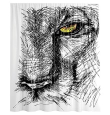 Шторка для ванны WasserKRAFT Isar 180х200 SC-73101 Животный