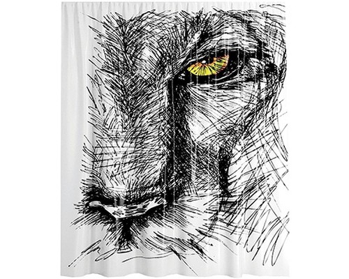 Шторка для ванны WasserKRAFT Isar 180х200 SC-73101 Животный