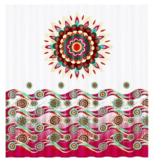 Шторка для ванны WasserKRAFT Isen 180х200 SC-40101 Цветы