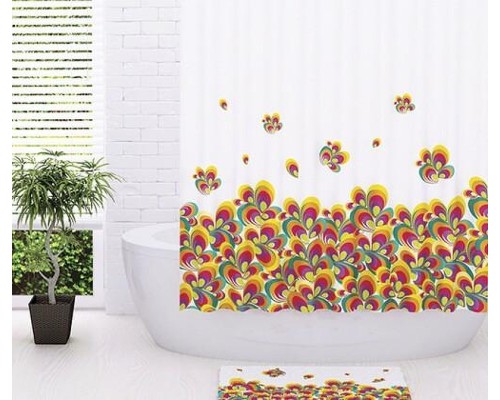 Шторка для ванны WasserKRAFT Leine 180х200 SC-50101 Мультицвет