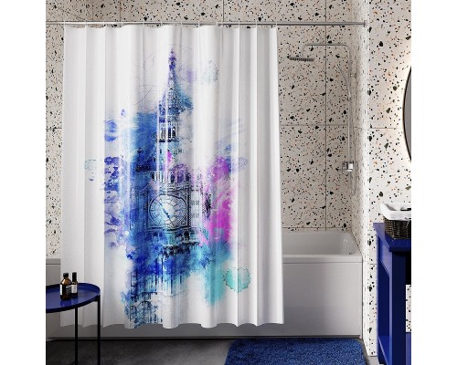 Шторка для ванны WasserKRAFT Lossa 180х200 SC-81103 Белая