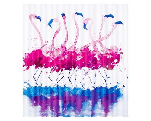 Шторка для ванны WasserKRAFT Lossa 180х200 SC-81101 Сине-розовая