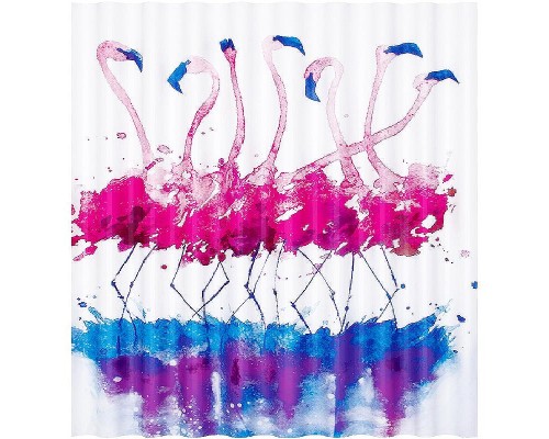 Шторка для ванны WasserKRAFT Lossa 180х200 SC-81101 Сине-розовая