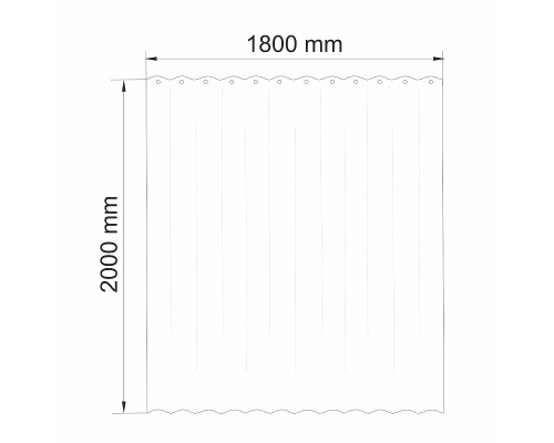 Шторка для ванны WasserKRAFT Nau 180х200 SC-77103 разноцветная