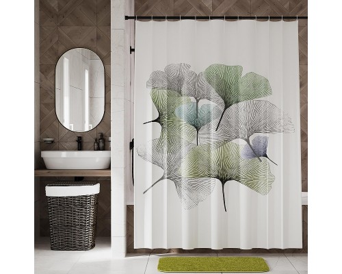 Шторка для ванны WasserKRAFT Rhein 180х200 SC-62102 Белая