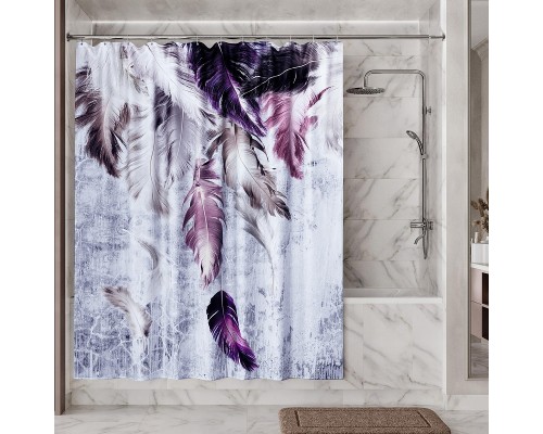 Шторка для ванны WasserKRAFT Rossel 180х200 SC-57103 разноцветная