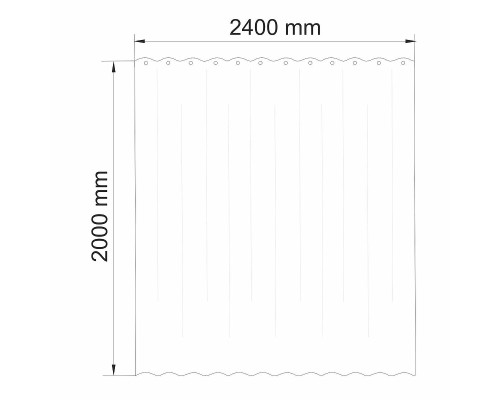 Шторка для ванны WasserKRAFT Vils 240х200 SC-10203 Белая