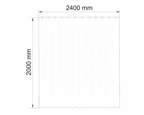 Шторка для ванны WasserKRAFT Vils 240х200 SC-10103 Бежевая