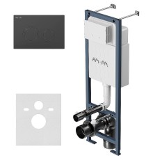 Инсталляция AM.PM ErgoFit I012711.0138 для унитаза с Черной матовой клавишей смыва