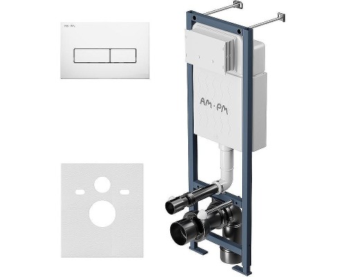Инсталляция AM.PM ErgoFit I012711.0301 для унитаза с Белой глянцевой клавишей смыва