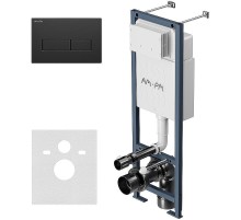 Инсталляция AM.PM ErgoFit I012711.0338 для унитаза с Черной матовой клавишей смыва