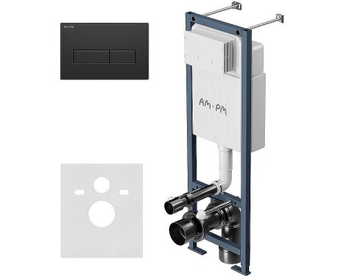 Инсталляция AM.PM ErgoFit I012711.0338 для унитаза с Черной матовой клавишей смыва