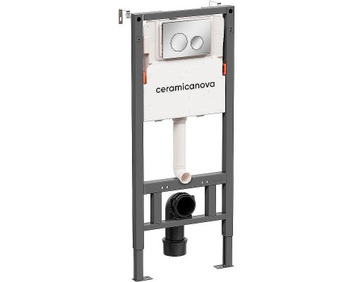 Инсталляция Ceramicanova Balance CN121001CH для унитаза с клавишей смыва Хром глянцевый