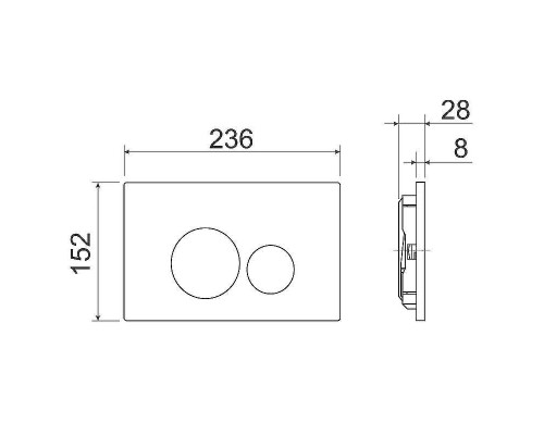 Инсталляция Ceramicanova Envision CN1001M для унитаза с клавишей смыва Хром матовый