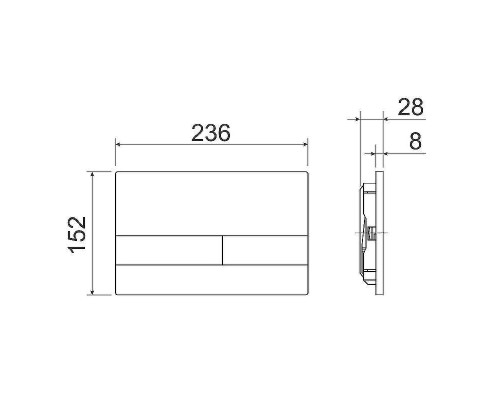 Инсталляция Ceramicanova Envision CN1002M для унитаза с клавишей смыва Хром матовый