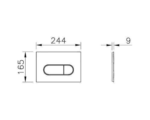 Инсталляция Vitra Core 800-1873 для унитаза с клавишей смыва Хром глянцевый