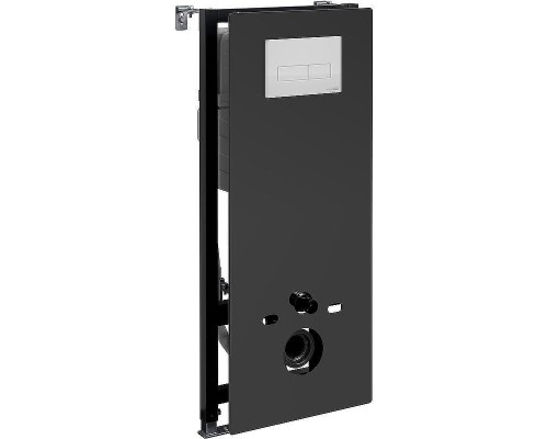 Инсталляция WasserKRAFT Abens 20TLT.010.ME.BL.WM03 для унитаза Черное стекло с Белой матовой клавишей смыва