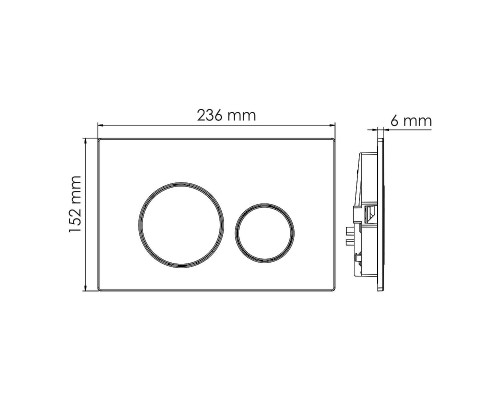 Инсталляция WasserKRAFT Abens 20TLT.010.ME.BL.WM02 для унитаза Черное стекло с Белой матовой клавишей смыва