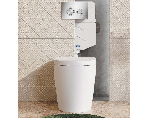 Смывной бачок WasserKRAFT Aller 10TLT.031.ME.WH01 для унитаза с Белой клавишей смыва