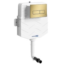 Смывной бачок WasserKRAFT Aller 10TLT.031.ME.MG03 для унитаза с клавишей смыва Золото матовое