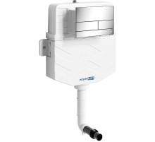 Смывной бачок WasserKRAFT Aller 10TLT.031.ME.CH04 для унитаза с клавишей смыва Хром