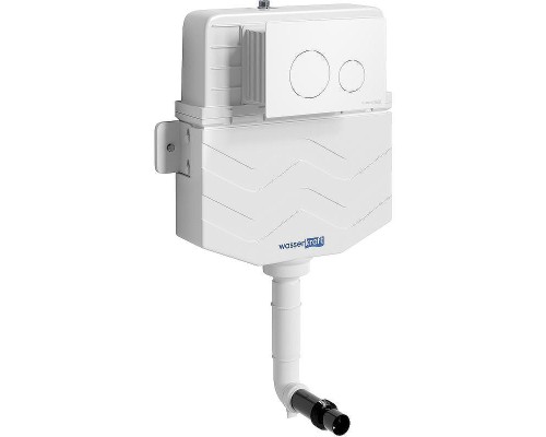 Смывной бачок WasserKRAFT Aller 10TLT.031.ME.WM02 для унитаза с Белой матовой клавишей смыва