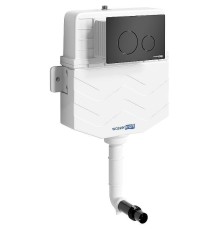 Смывной бачок WasserKRAFT Aller 10TLT.031.ME.MB02 для унитаза с Черной матовой клавишей смыва