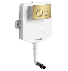 Смывной бачок WasserKRAFT Aller 10TLT.031.ME.MG02 для унитаза с клавишей смыва Золото матовое