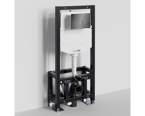 Инсталляция WasserKRAFT Dill 61TLT.010.ME.PB04 для унитаза с клавишей смыва Черный глянец