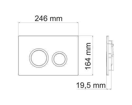 Инсталляция WasserKRAFT Glan 66TLT.010.ME.WH.WH01 для унитаза Белое стекло с Белой клавишей смыва