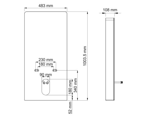 Инсталляция WasserKRAFT Naab 86BDT.050.BL для биде Черная