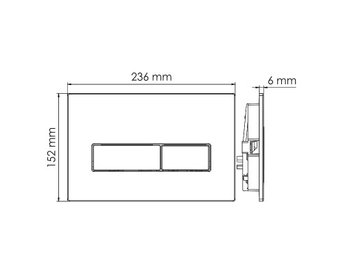 Инсталляция WasserKRAFT Salm 27TLT.010.ME.BL.MB03 для унитаза Черное стекло с Черной матовой клавишей смыва