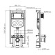 Инсталляция WasserKRAFT Vils 56TLT.010.ME.WH02 для унитаза с Белой клавишей смыва