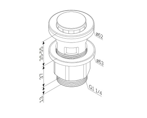 Донный клапан AM.PM F0700P44 click-clack цвет Розовое золото