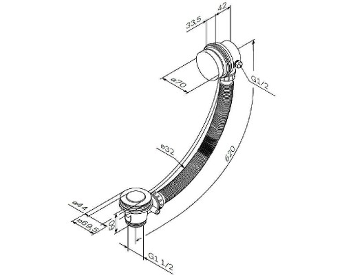 Слив-перелив AM.PM W90A-000-OflB полуавтомат Черный