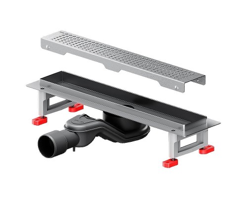 Душевой лоток AM.PM MasterFlow 40 W01SC-P11-040-01SB с решеткой Хром матовый Cut Gradient