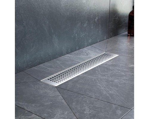 Душевой лоток AM.PM MasterFlow 40 W01SC-P11-040-01SB с решеткой Хром матовый Cut Gradient