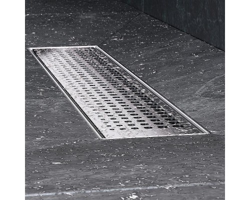 Душевой лоток AM.PM MasterFlow 40 W01SC-P11-040-01SB с решеткой Хром матовый Cut Gradient