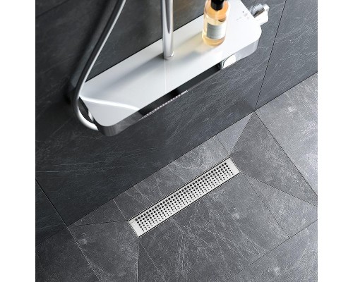 Душевой лоток AM.PM MasterFlow 40 W01SC-P11-040-01SB с решеткой Хром матовый Cut Gradient