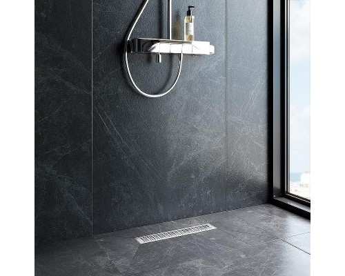 Душевой лоток AM.PM MasterFlow 40 W01SC-P11-040-01SB с решеткой Хром матовый Cut Gradient