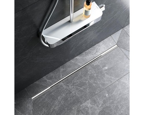 Душевой лоток AM.PM MasterFlow 100 W01SC-S11-100-05SB с решеткой Хром матовый Slim line