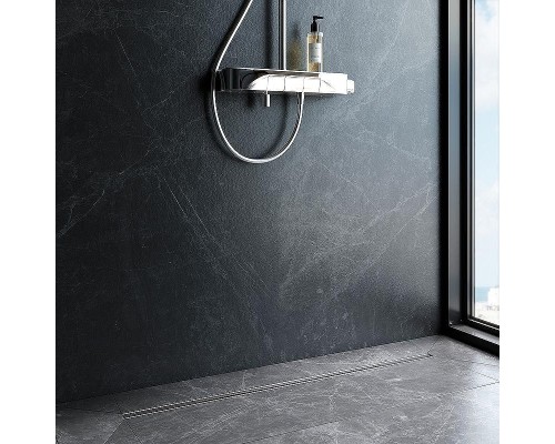 Душевой лоток AM.PM MasterFlow 100 W01SC-S11-100-05SB с решеткой Хром матовый Slim line