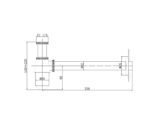 Сифон для раковины Abber AF0032B Черный матовый