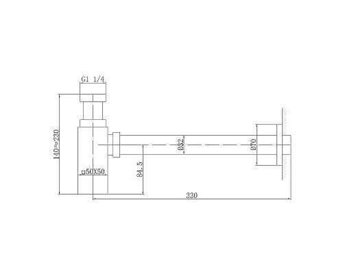 Сифон для раковины Abber AF0031NG Никель