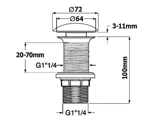 Донный клапан Allen Brau Fantasy 5.11001.IV click-clack Айвори