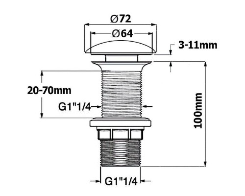 Донный клапан Allen Brau Fantasy 5.11001.PT click-clack Петроль