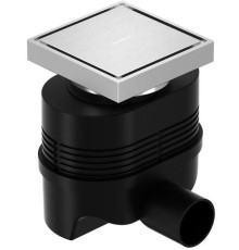 Душевой трап Allen Brau Priority 100x100 9.50023.BN с решеткой цвет Никель браш / под плитку