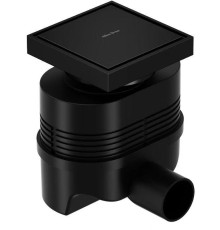 Душевой трап Allen Brau Priority 100x100 9.50024.31 с решеткой цвет Черный матовый / под плитку