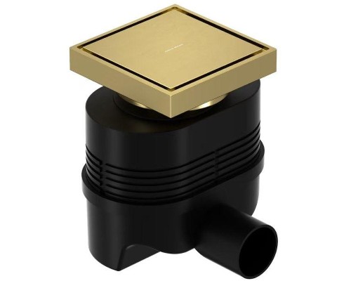 Душевой трап Allen Brau Priority 100x100 9.50025.GB с решеткой цвет Золото браш / под плитку