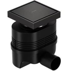 Душевой трап Allen Brau Priority 100x100 9.50026.MG с решеткой цвет Графит браш / под плитку